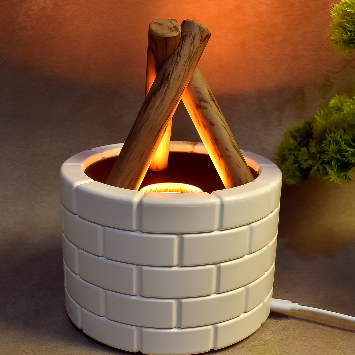 Bonfire Shaped Diffuser Essential Oil Diffuser Multi Function Flame Oil Diffuser (1 Pc) Bonfire Shaped Diffuser Essential Oil Diffuser Multi Function Flame Oil Diffuser (1 Pc)
